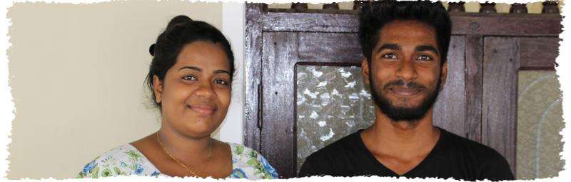 Philip with his sister thushanthini