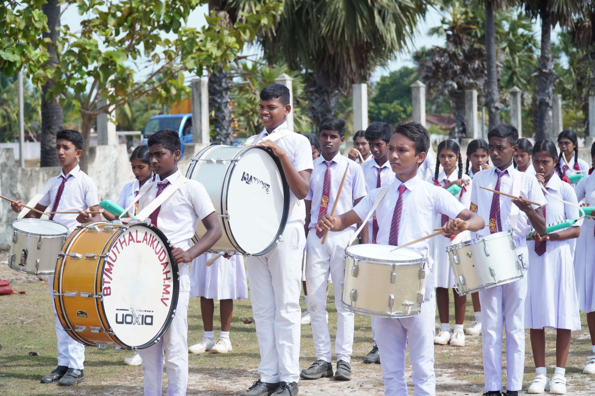 Children playing in a marching band