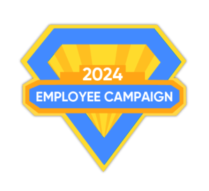 logo in the shape of a shield that says 2024 employee campaign